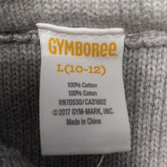 NWT Gymboree Boy’s Grey Striped Pullover Mock Neck Sweater Size L (10-12) - Picture 3 of 4